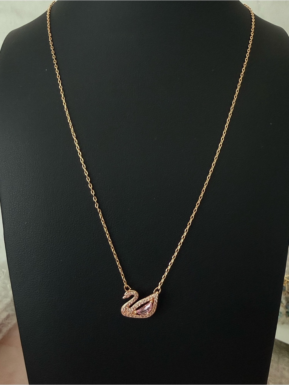 Swarovski | Rose Gold, Pave & Pink Swarovski Crystal Pendant Necklace